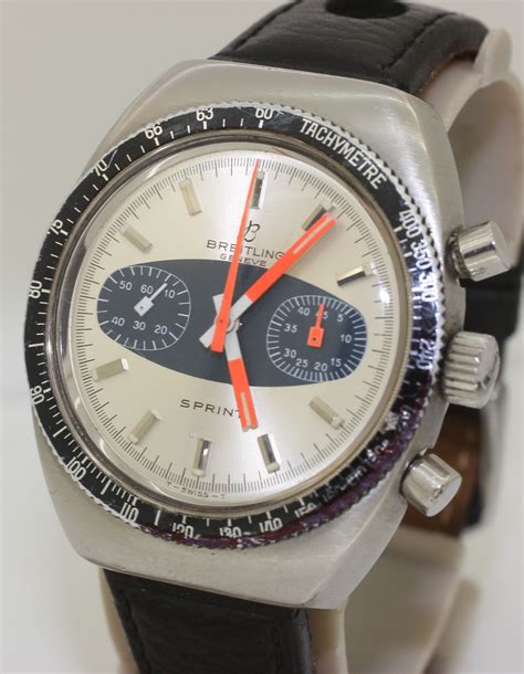 Vintage ~1968 Stainless Steel Breitling Sprint Chronograph